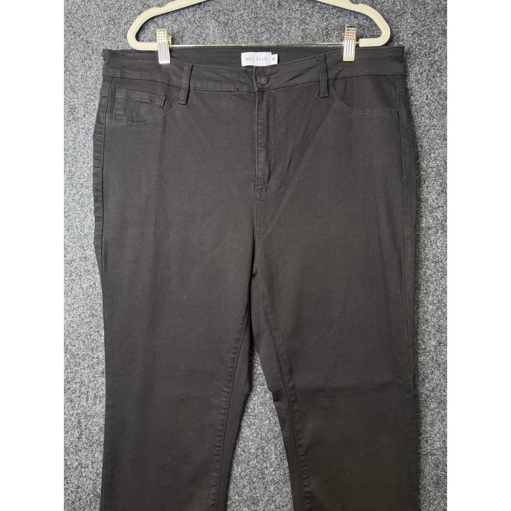 Ms Cello Black Jeans Womens Size 18 Skinny Raw Fringe Hem Stretch Denim